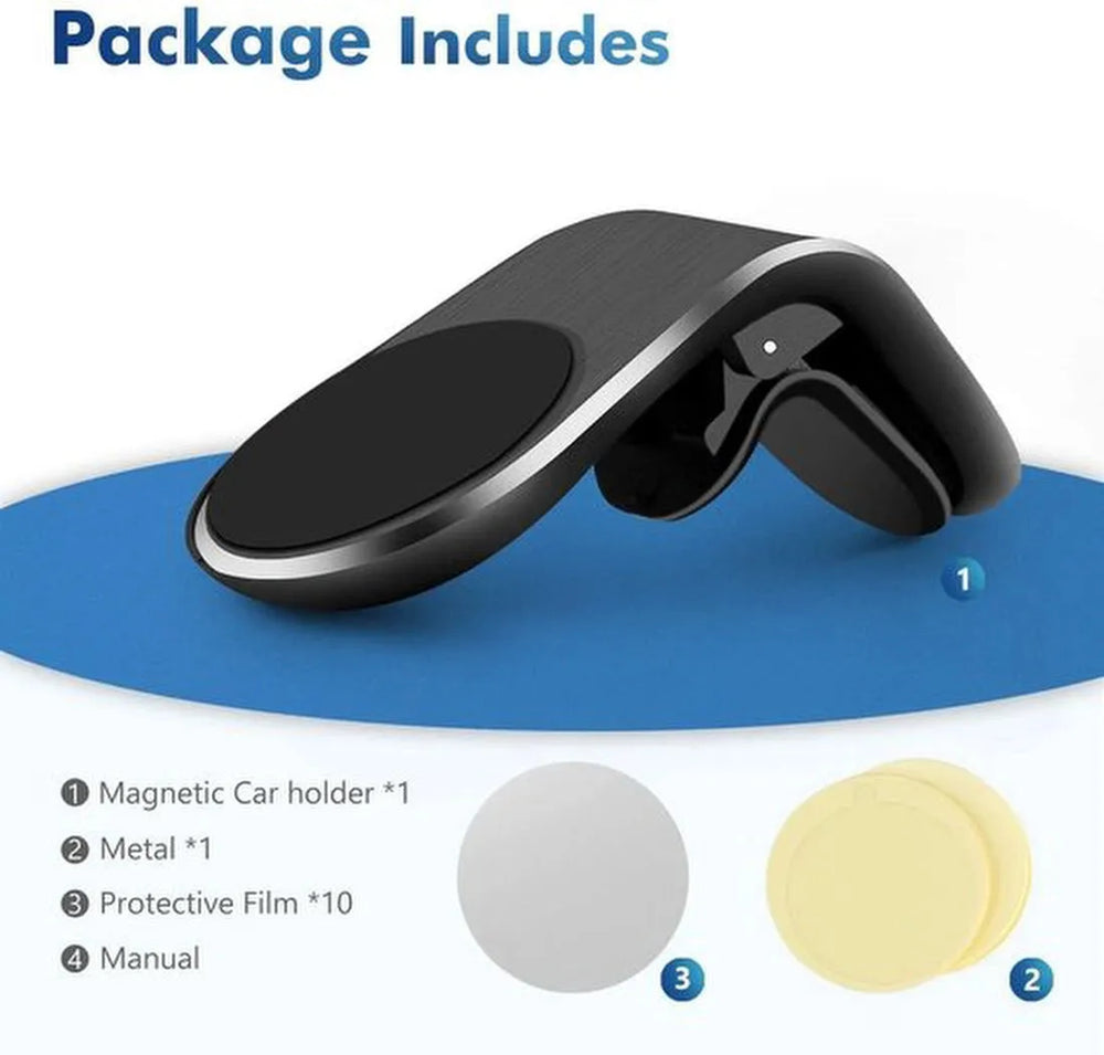 Telefoonhouder auto – Magnetisch Ventilatierooster – Sterke Magneet – Universeel – Zwart-Telefoonhouders-Ilumina Benelux