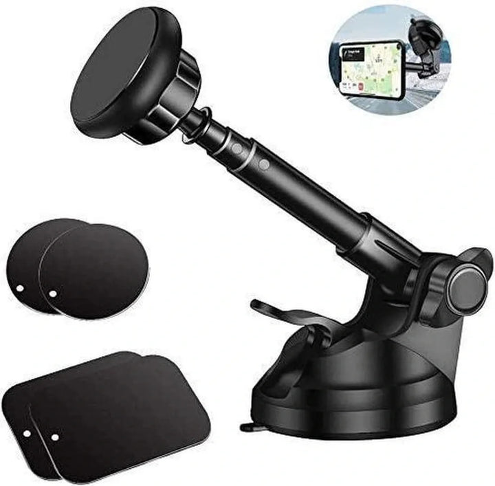 Telefoonhouder auto – Magnetische gsm-houder – 6 sterke magneten – Voor dashboard & voorruit – Zwart-Ilumina Benelux