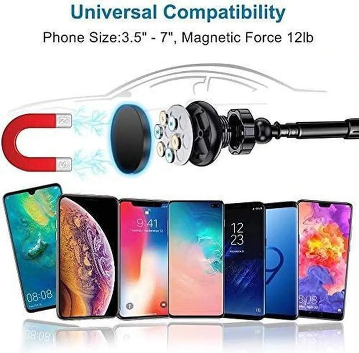 Telefoonhouder auto – Magnetische gsm-houder – 6 sterke magneten – Voor dashboard & voorruit – Zwart-Ilumina Benelux