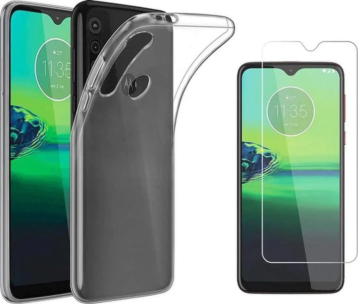 Motorola Moto G8 Power Hoesjes – Transparante Siliconen Backcover – Inclusief 2x Screenprotector – Anti-kras-Ilumina Benelux