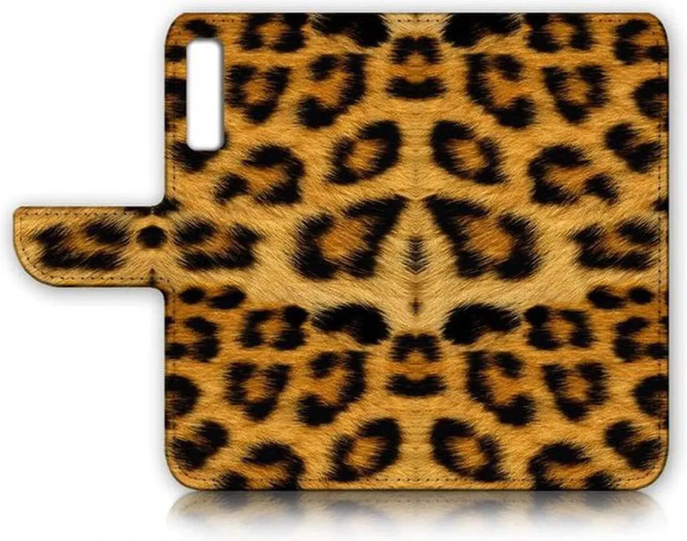 Samsung Galaxy A01 Hoesjes – Portemonnee Book Case – Pasjeshouder – Magneetsluiting – Luipaard Print-Ilumina Benelux