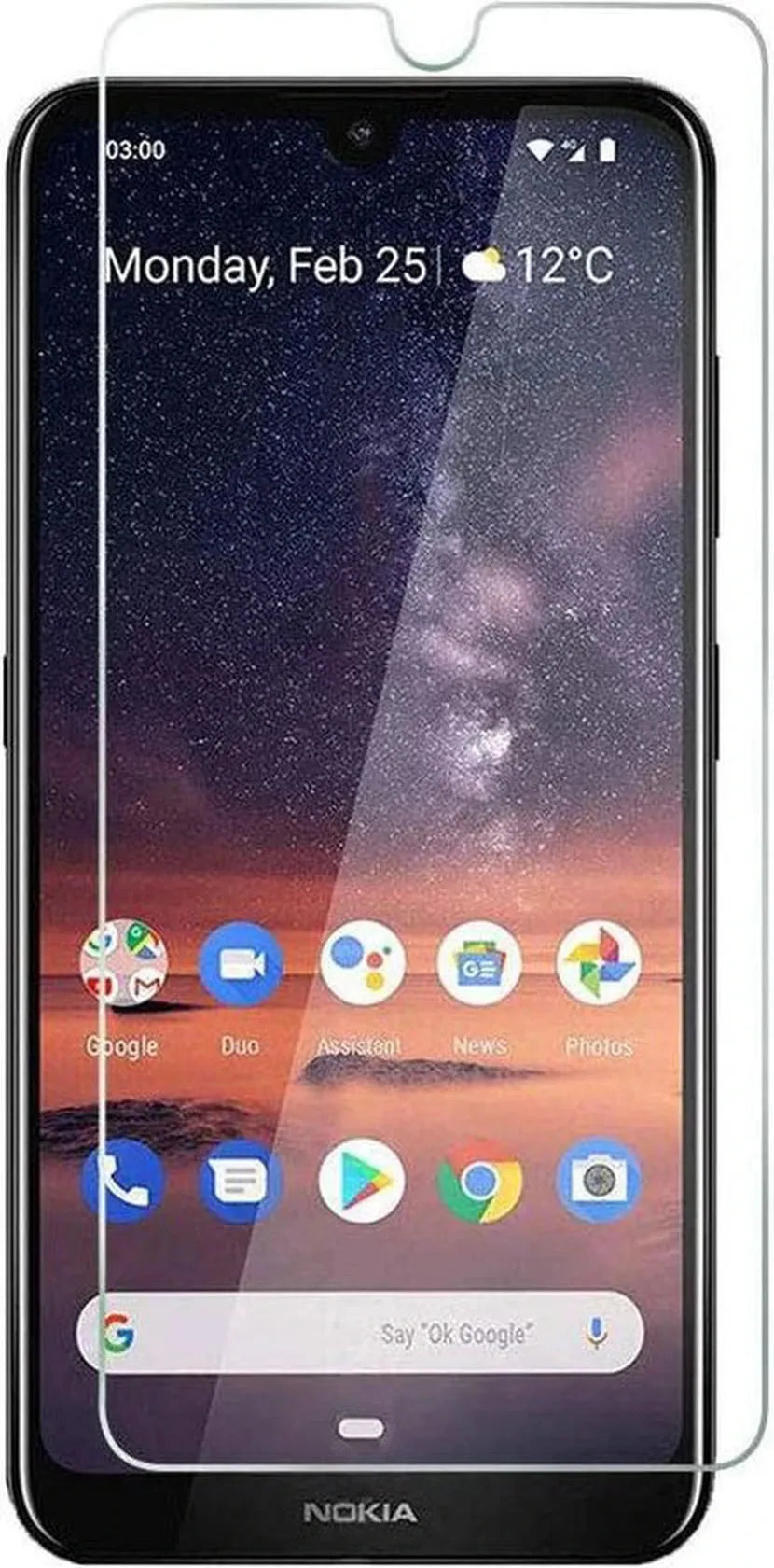 Nokia 3.2 Hoesjes – Transparante Siliconen Backcover – 2 Pack Screenprotector – Gehard Glas-Ilumina Benelux