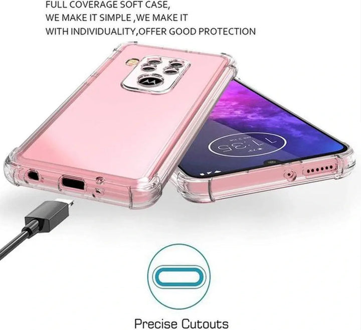 Motorola Moto One Zoom Hoesjes – Soft TPU Siliconen Backcover – Schokbestendig – Transparant-Ilumina Benelux