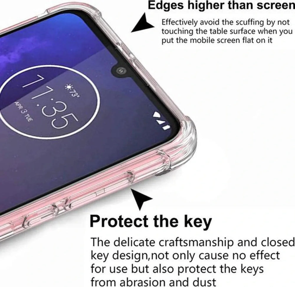 Motorola Moto One Zoom Hoesjes – Soft TPU Siliconen Backcover – Schokbestendig – Transparant-Ilumina Benelux