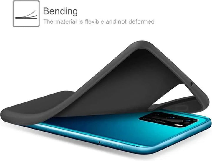 Huawei P40 Pro Hoesjes – Siliconen Backcover – Inclusief 2x Screenprotector – Zwart-Ilumina Benelux