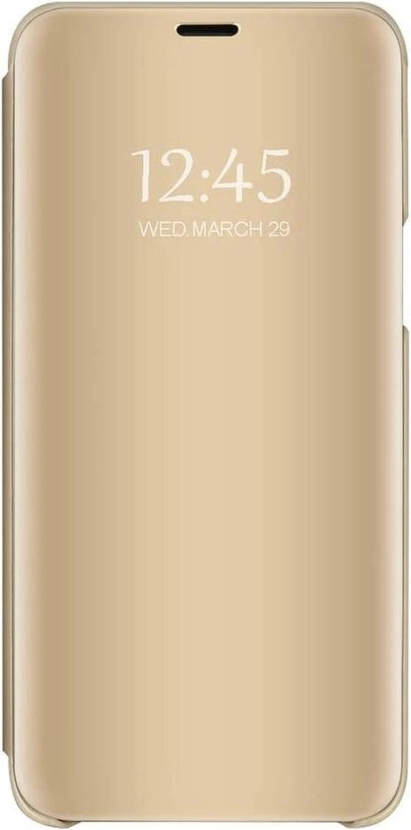 Samsung Galaxy A20S Hoesjes – Clear View Spiegel Cover – Flipcase – Goud