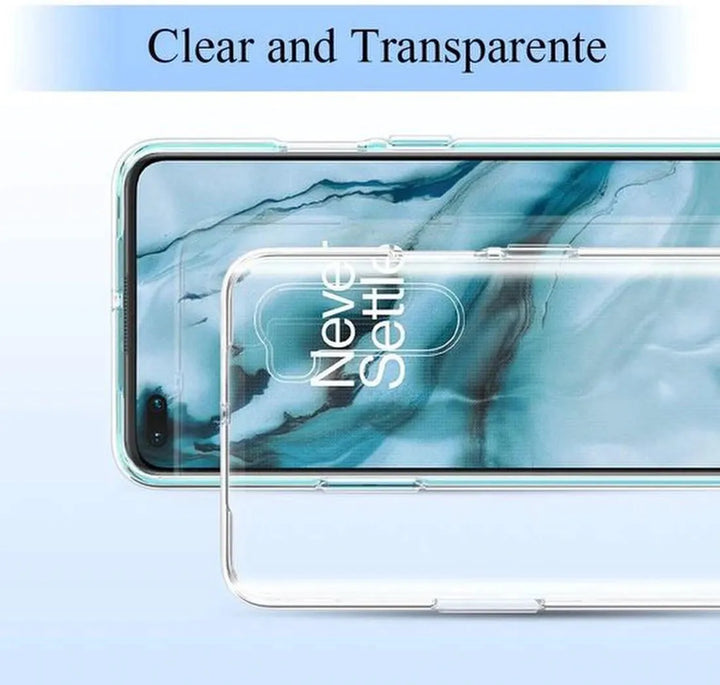 OnePlus Nord Hoesjes – Transparante Siliconen Backcover – Inclusief 2x Screenprotector – Anti-kras-Ilumina Benelux