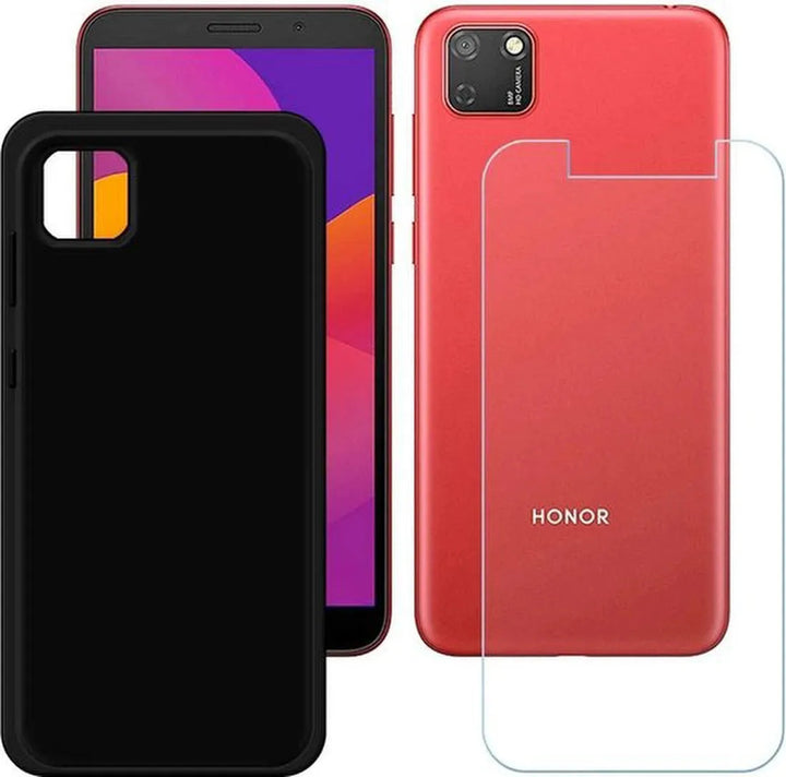 Huawei Y5P Hoesjes – Siliconen Backcover – Inclusief 2x Screenprotector – Schokbestendig – Zwart-Ilumina Benelux