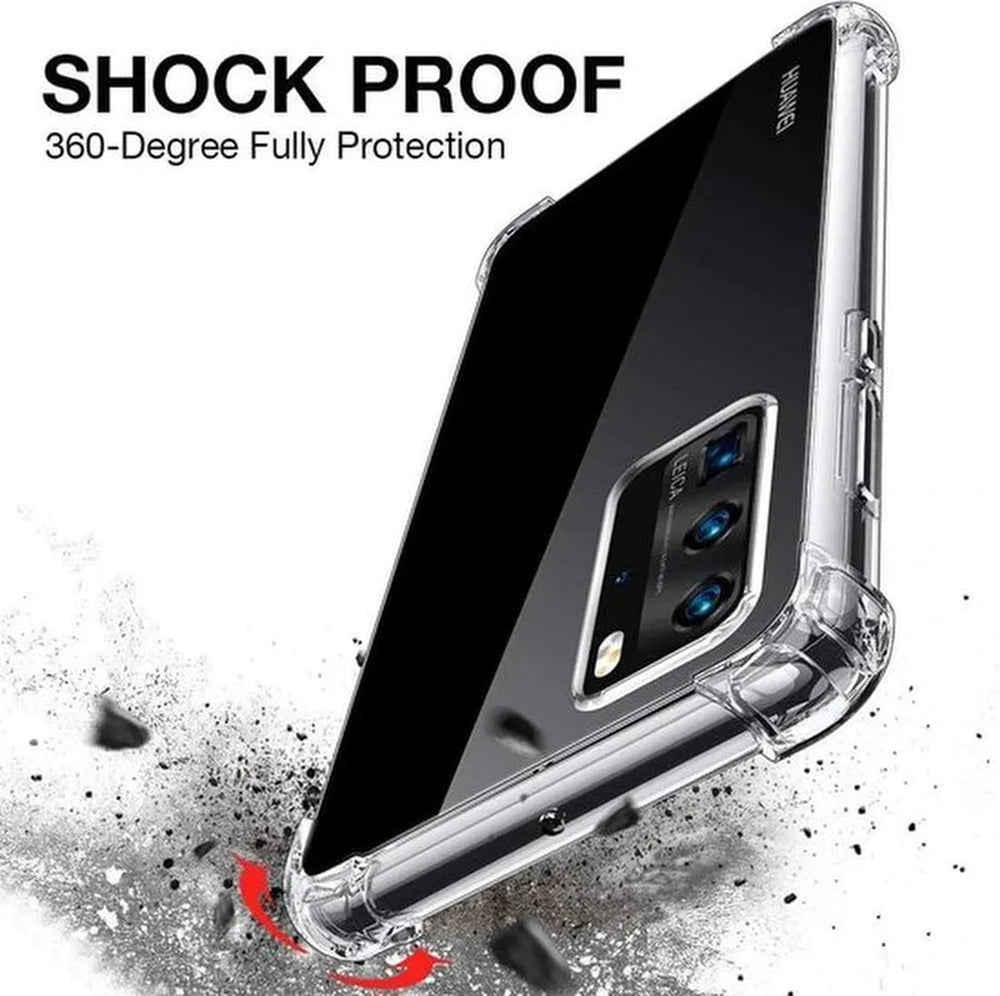 Huawei P40 Pro Hoesjes – Siliconen Backcover – Schokbestendig – Transparant – Anti-shock-Ilumina Benelux