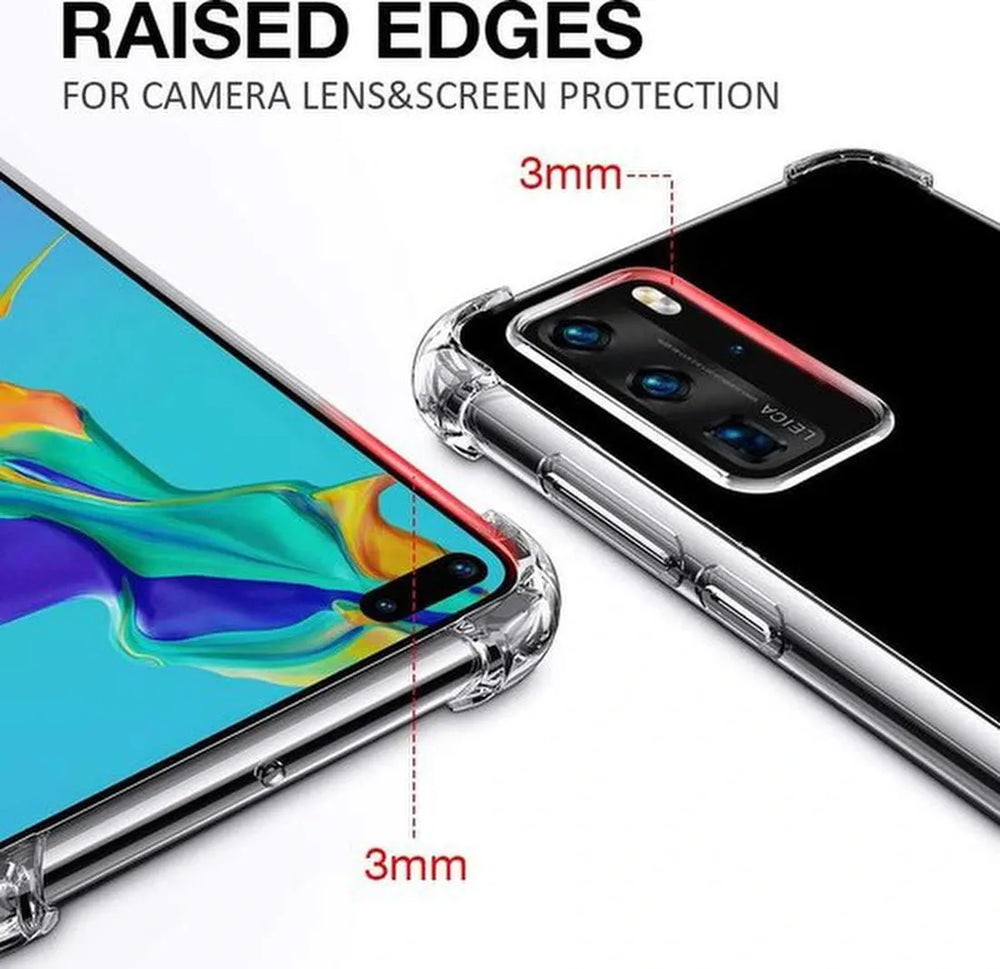 Huawei P40 Pro Hoesjes – Siliconen Backcover – Schokbestendig – Transparant – Anti-shock-Ilumina Benelux