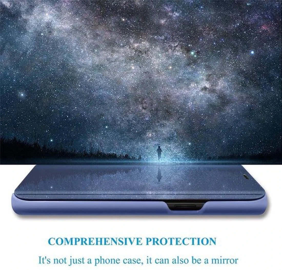 Spiegel Cover - Hoesje - Clear View Case Geschikt voor: Samsung Galaxy A31  - Blauw