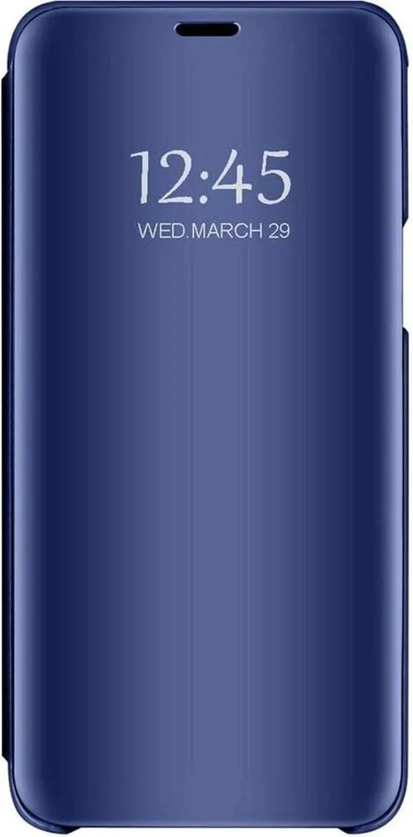 Huawei P40 Lite Hoesjes – Clear View Backcover – Transparant Design – Blauw-Ilumina Benelux