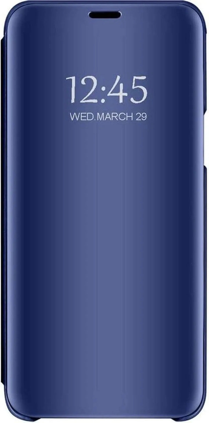 Huawei P40 Lite Hoesjes – Clear View Backcover – Transparant Design – Blauw-Ilumina Benelux
