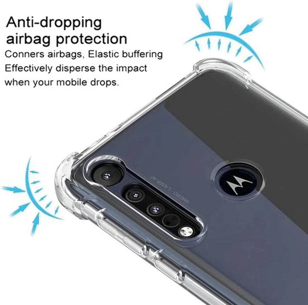Motorola Moto One Macro / Moto G8 Play Hoesjes – Soft TPU Siliconen Backcover – Schokbestendig – Transparant-Ilumina Benelux