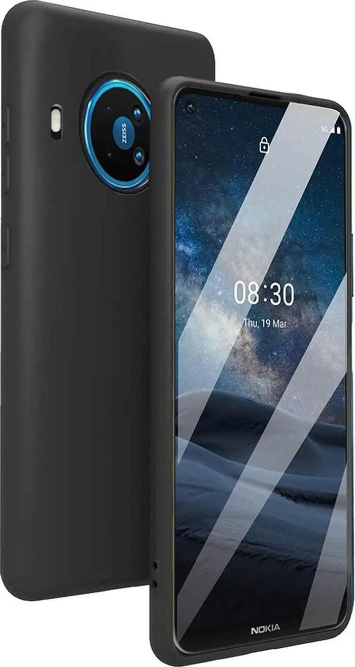 Nokia 8.3 Hoesjes – Siliconen Backcover – Soft TPU – Schokbestendig – Zwart-Ilumina Benelux