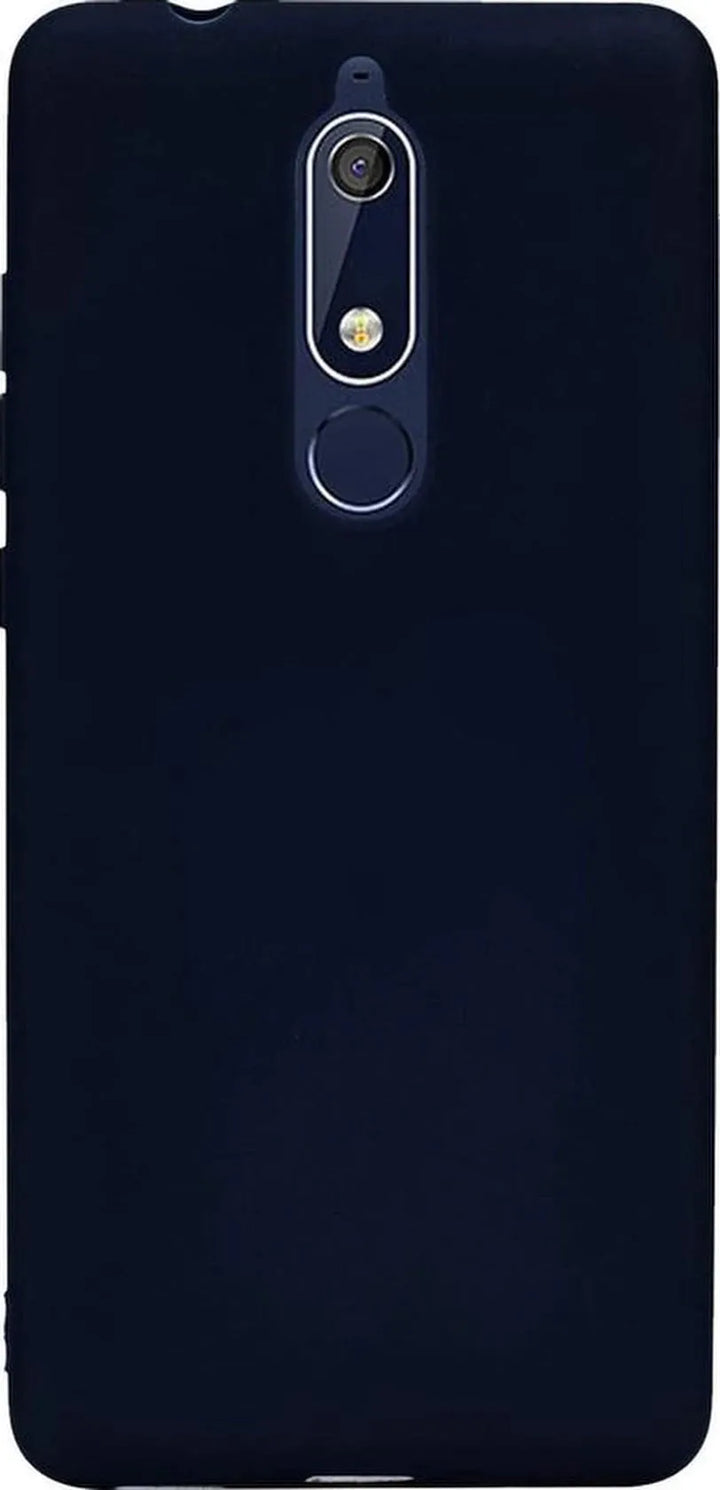 Nokia 5.1 Hoesjes – Siliconen Backcover – Soft Silicone – Zwart-Ilumina Benelux