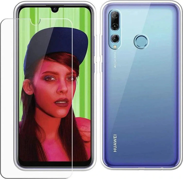 Huawei P Smart Plus 2019 Hoesjes – Transparante Siliconen Backcover – Inclusief 2x Screenprotector – Anti Kras-Ilumina Benelux