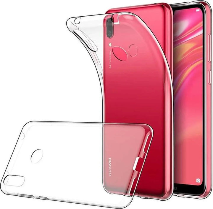 Huawei Y7 2019 Hoesjes – Siliconen Backcover – Transparant – Soft Silicone – Schokbestendig-Ilumina Benelux