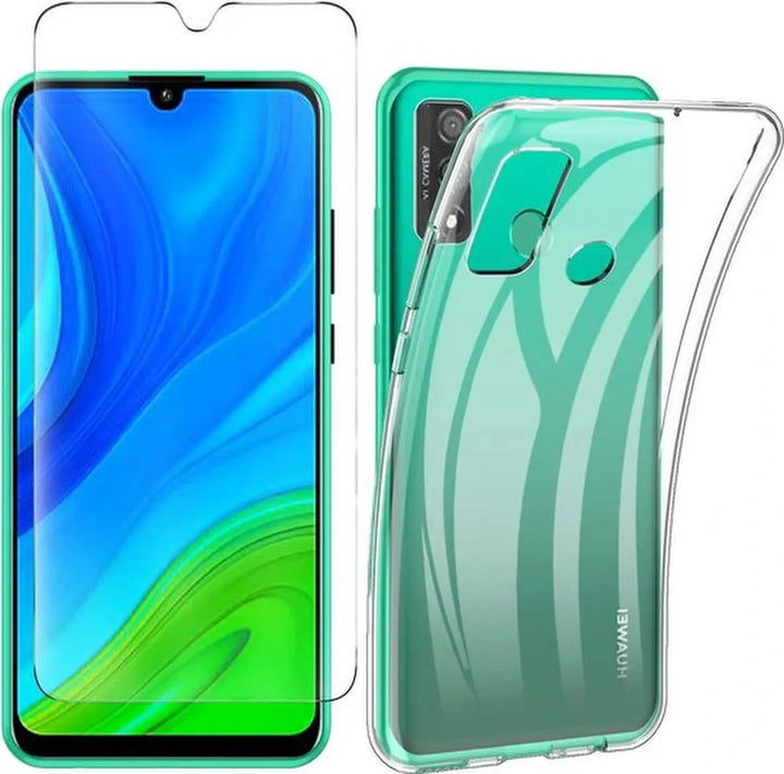Huawei P Smart 2020 Hoesjes – Transparante Siliconen Backcover – Inclusief 2x Screenprotector – Anti-kras-Ilumina Benelux