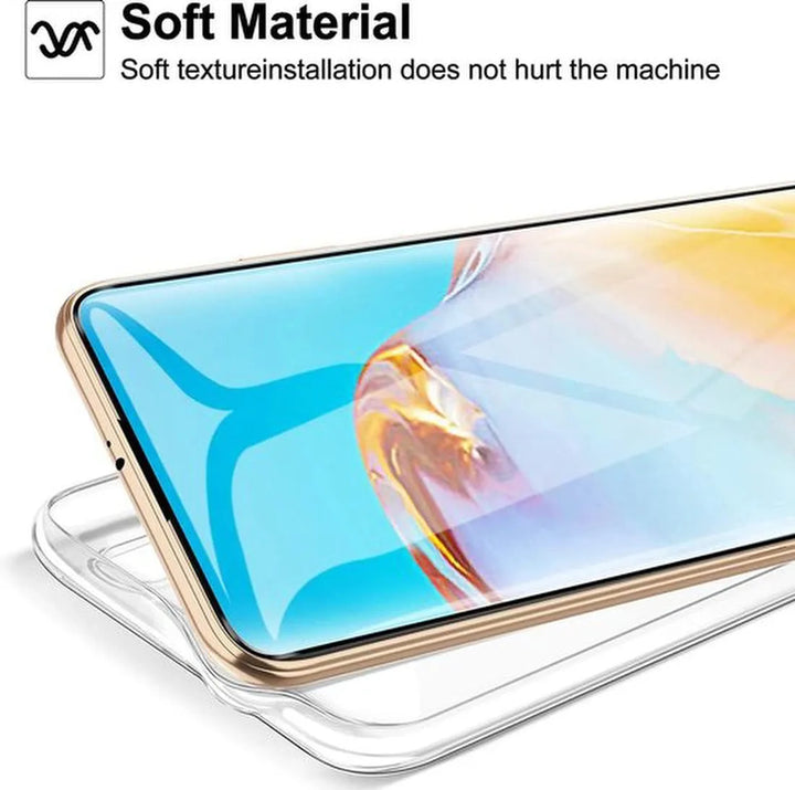 Huawei P40 Hoesjes – Transparante Siliconen Backcover – Inclusief 2x Screenprotector – Anti-kras-Ilumina Benelux