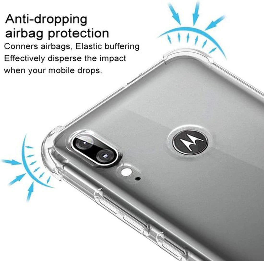 Shockproof Soft TPU hoesje Silicone Case Geschikt voor: Motorola Moto E6 Plus / Motorola Moto E6s