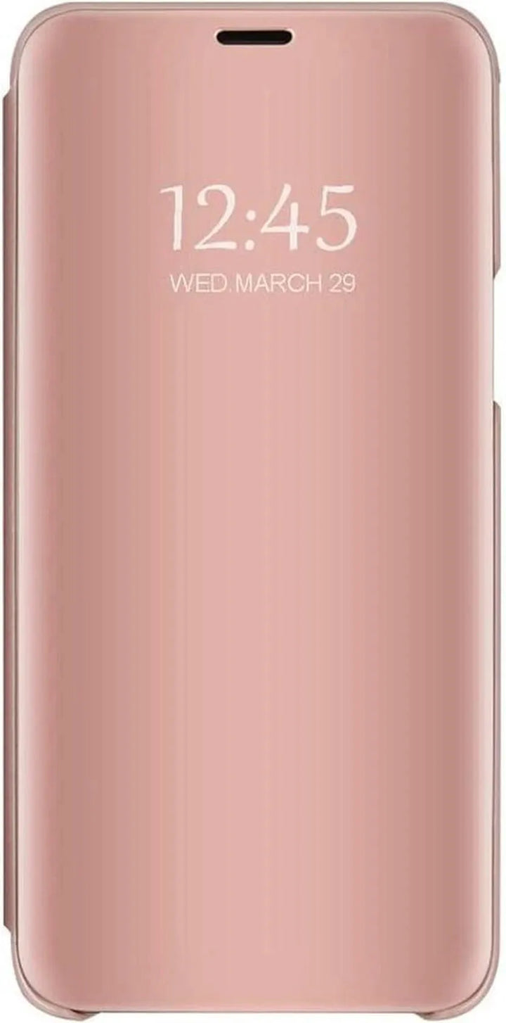 Huawei P40 Lite Hoesjes – Clear View Backcover – Transparant – Roségoud-Ilumina Benelux