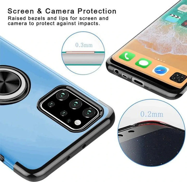 Samsung Galaxy S20 Plus Hoesjes – Backcover met Ringhouder – Grip & Standaard – Zwart-Ilumina Benelux