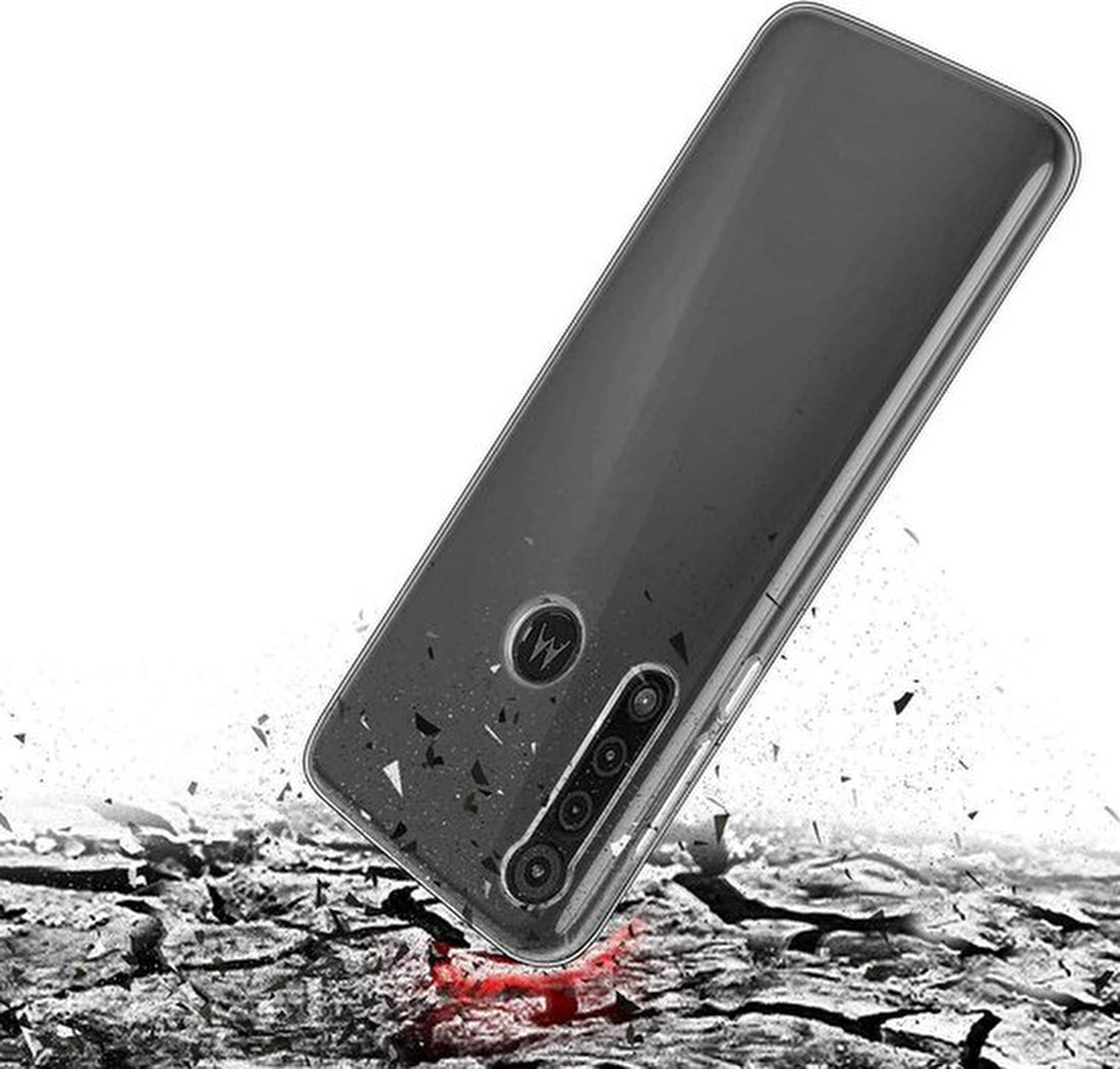 Motorola Moto G8 Plus Hoesjes – Transparante Siliconen Backcover – Inclusief 2 Screenprotectors – Anti Kras – Transparant