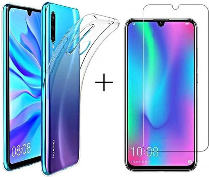 Huawei P30 Lite Hoesjes – Transparante Siliconen Backcover – Inclusief 2x Screenprotector – Anti Kras-Ilumina Benelux
