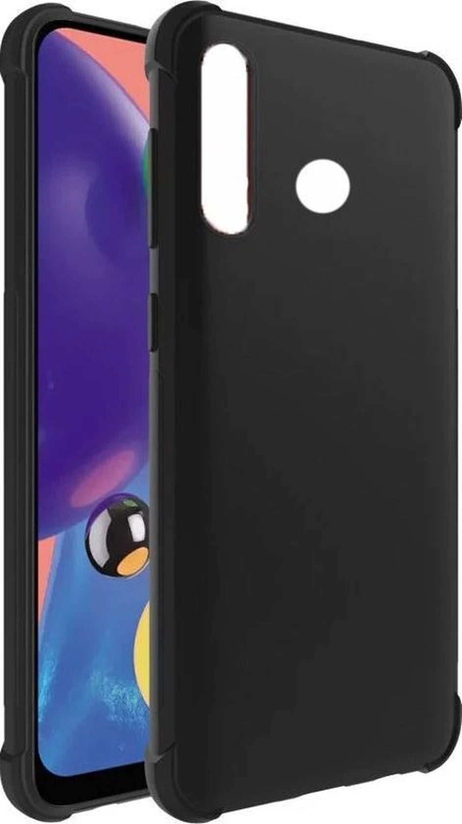 Motorola Moto E6 Plus Hoesjes – Soft TPU Siliconen Backcover – Schokbestendig – Zwart