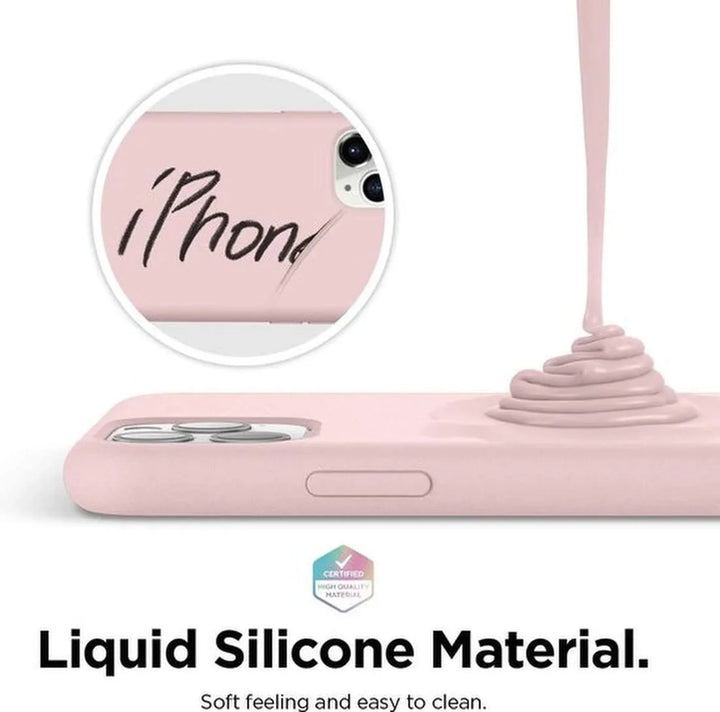 iPhone 12 Mini Hoesjes – Liquid Siliconen Backcover – Soft Touch – Schokbestendig – Lovely Pink-Ilumina Benelux