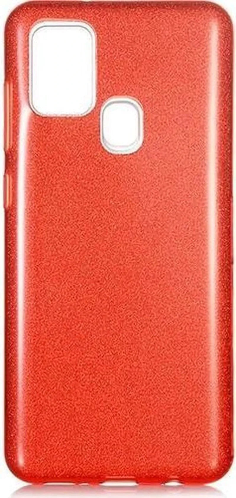 Samsung Galaxy M21 Hoesjes – Glitters TPU Siliconen Backcover – BlingBling Cover – Rood-Ilumina Benelux