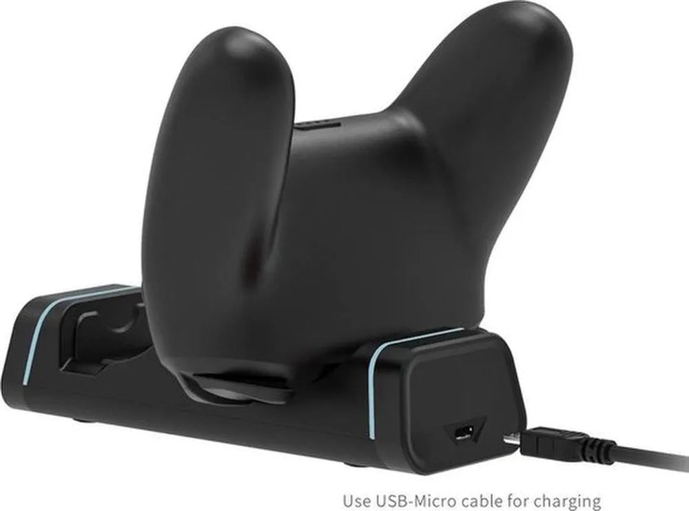 Oplaadstation – Geschikt voor PS5 DualSense & Xbox Elite 2/Series X|S – Dock voor 2 controllers – USB-C kabel – Zwart-Spelconsolelader-Ilumina Benelux