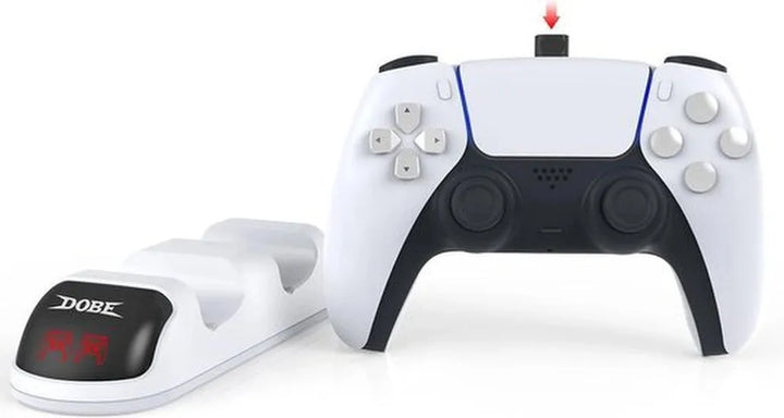Oplaadstation – Geschikt voor PS5 DualSense – 2 Controllers Opladen – USB-C Snellader – LED-indicator – Zwart-Spelconsolelader-Ilumina Benelux