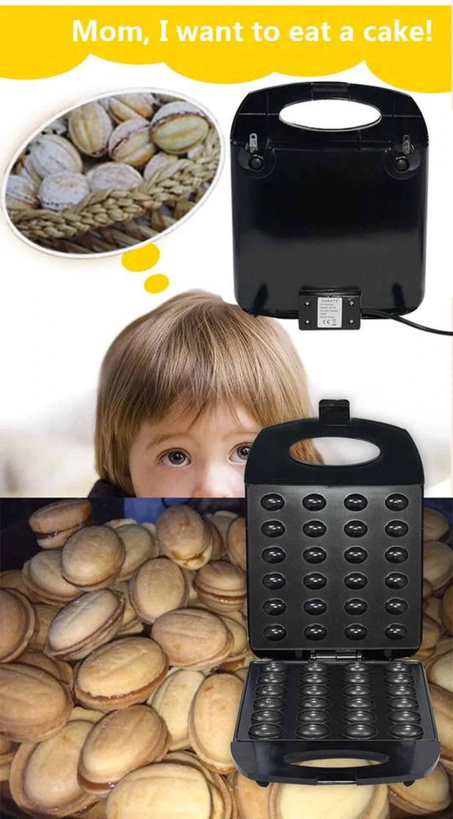 Poffertjesmaker – Elektrische Cake Pop Maker – 24 Stuks per Bakbeurt – Antiaanbaklaag – 1400W – Dubbelzijdige Verwarming-Pan-Ilumina Benelux