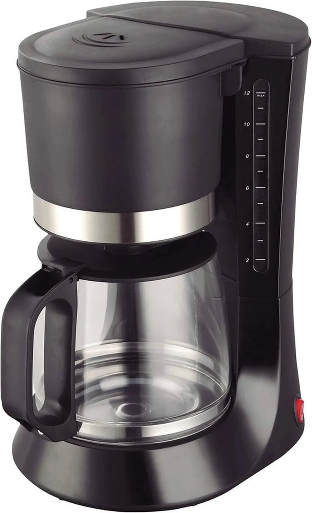 Druppelkoffiezetapparaat – 1,2L 10-12 Kopjes – Glazen Kan – Warmhoudfunctie – 900W – Zwart-Filter-koffiezetapparaat-Ilumina Benelux