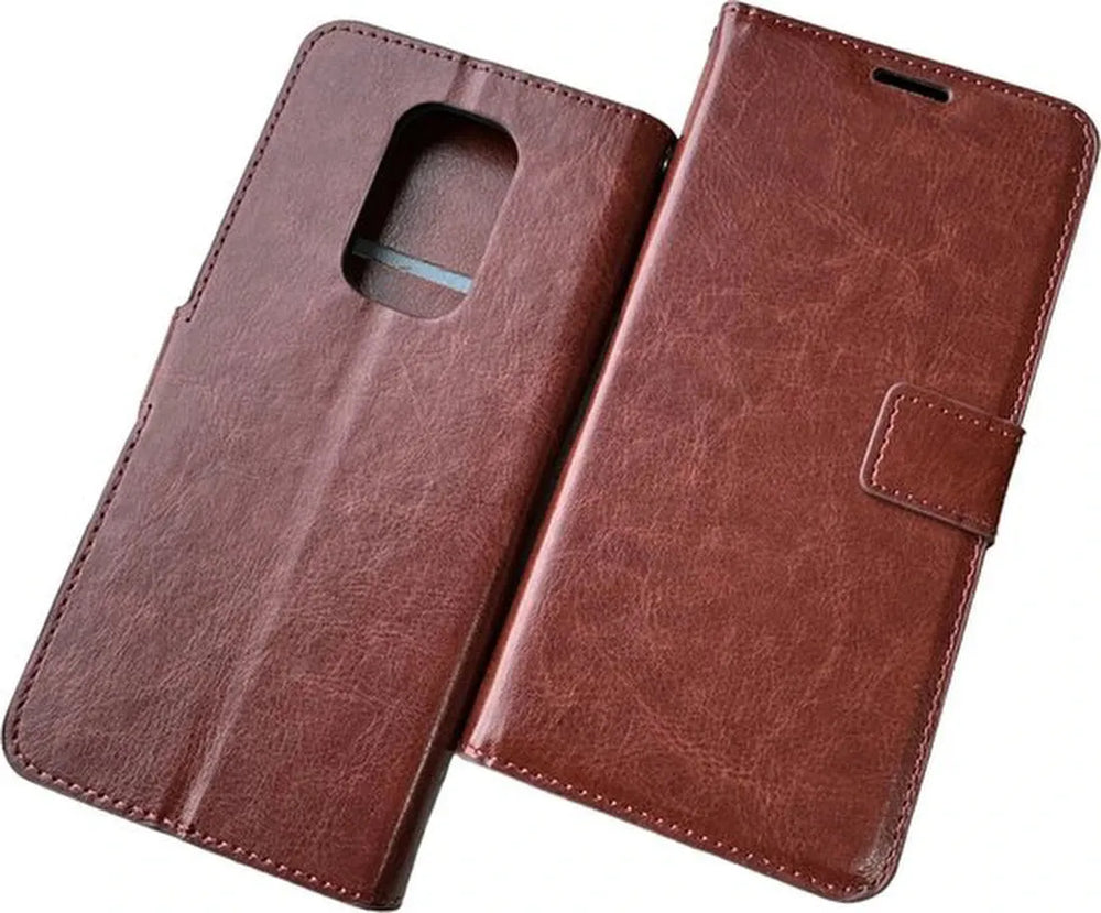 Motorola Moto G9 Play & E7 Plus Hoesjes – Portemonnee Book Case – Magneetsluiting – 2x Screenprotector – Bruin-Ilumina Benelux