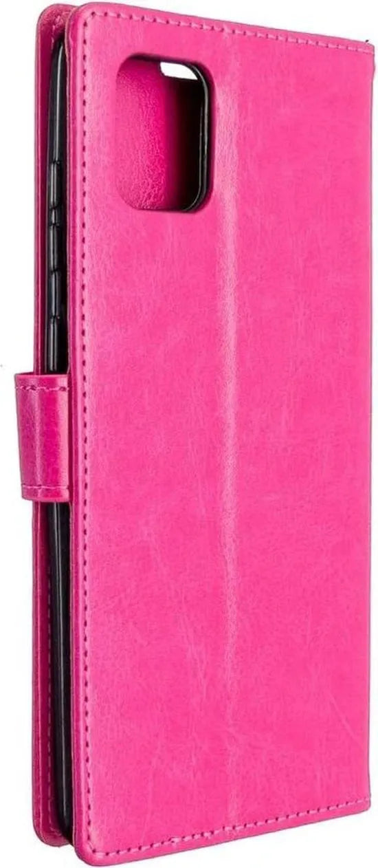 OnePlus 8T Hoesjes – Portemonnee Book Case – Pasjeshouder – Magneetsluiting – Roze-Ilumina Benelux