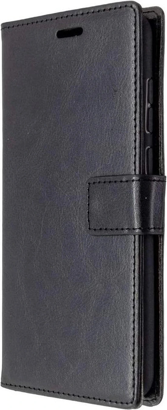 Portemonnee BookCase Hoesje + 2 Pack Screenprotector Glas Geschikt voor: Samsung Galaxy M11 - zwart
