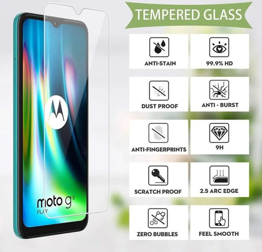 Motorola Moto E7 Plus Hoesjes – Transparante Siliconen Backcover – Inclusief 2 Screenprotectors – Anti Kras-Ilumina Benelux