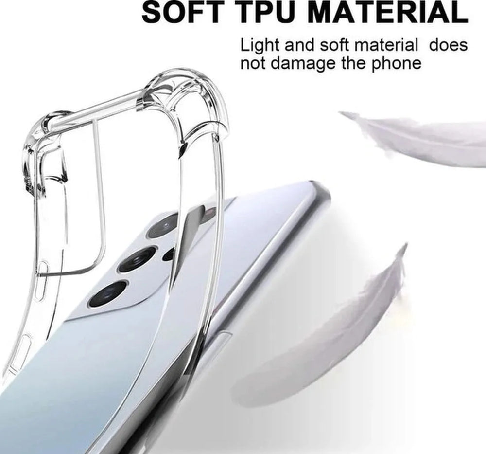 Samsung Galaxy S21 Ultra Hoesjes – Siliconen Backcover – Schokbestendig – Flexibel – Transparant-Ilumina Benelux