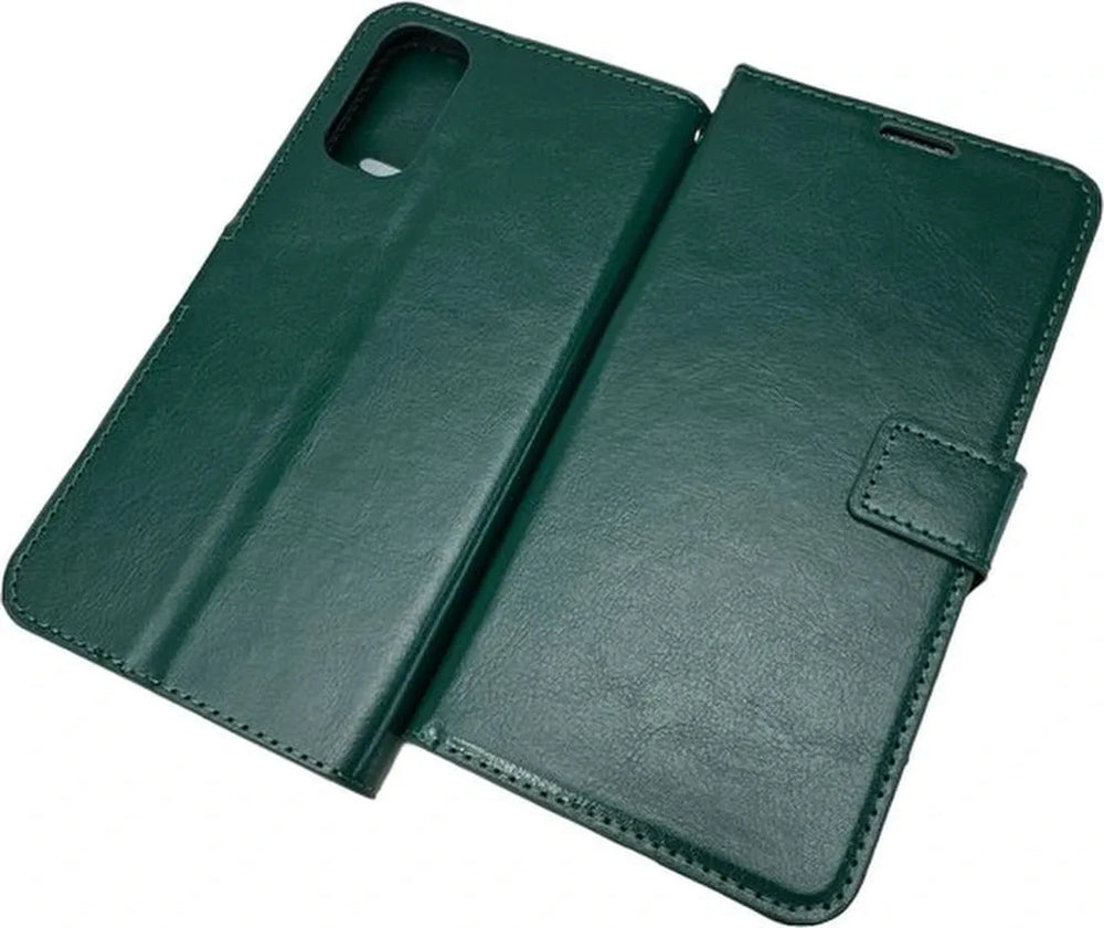 Oppo Reno 4 5G Hoesjes – Portemonnee Book Case – Pasjeshouder – Magneetsluiting – Groen-Ilumina Benelux