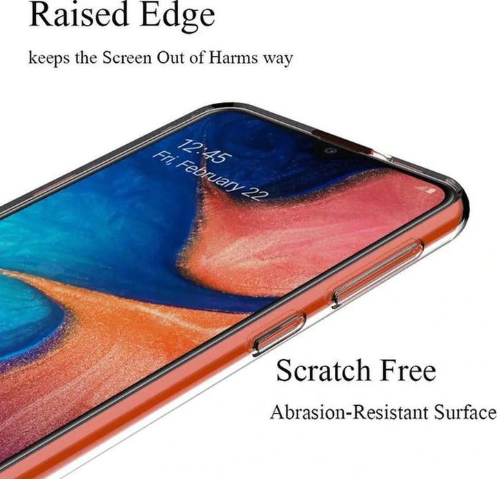 Samsung Galaxy A20e Hoesjes – Transparante Siliconen Backcover – Inclusief 2x Screenprotector Gehard Glas – Anti Kras-Ilumina Benelux