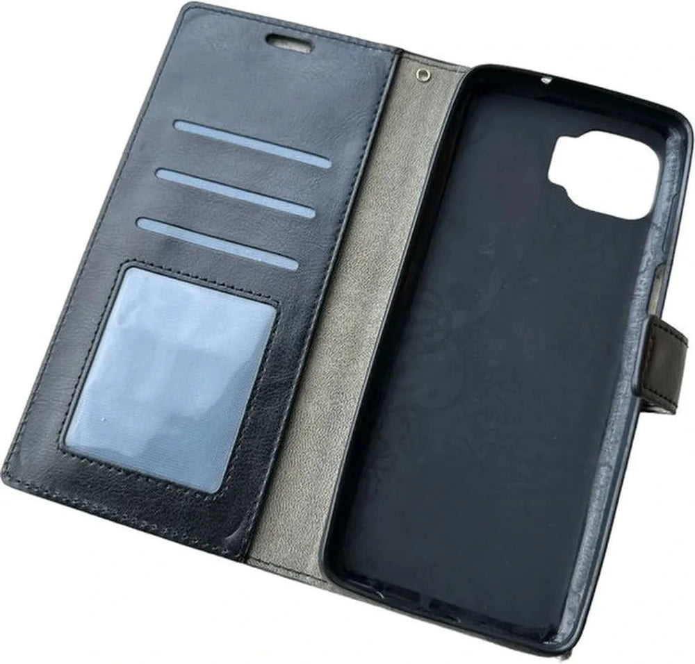 Oppo A73 Hoesjes – Portemonnee Book Case – Pasjeshouder – Magneetsluiting – Zwart-Ilumina Benelux