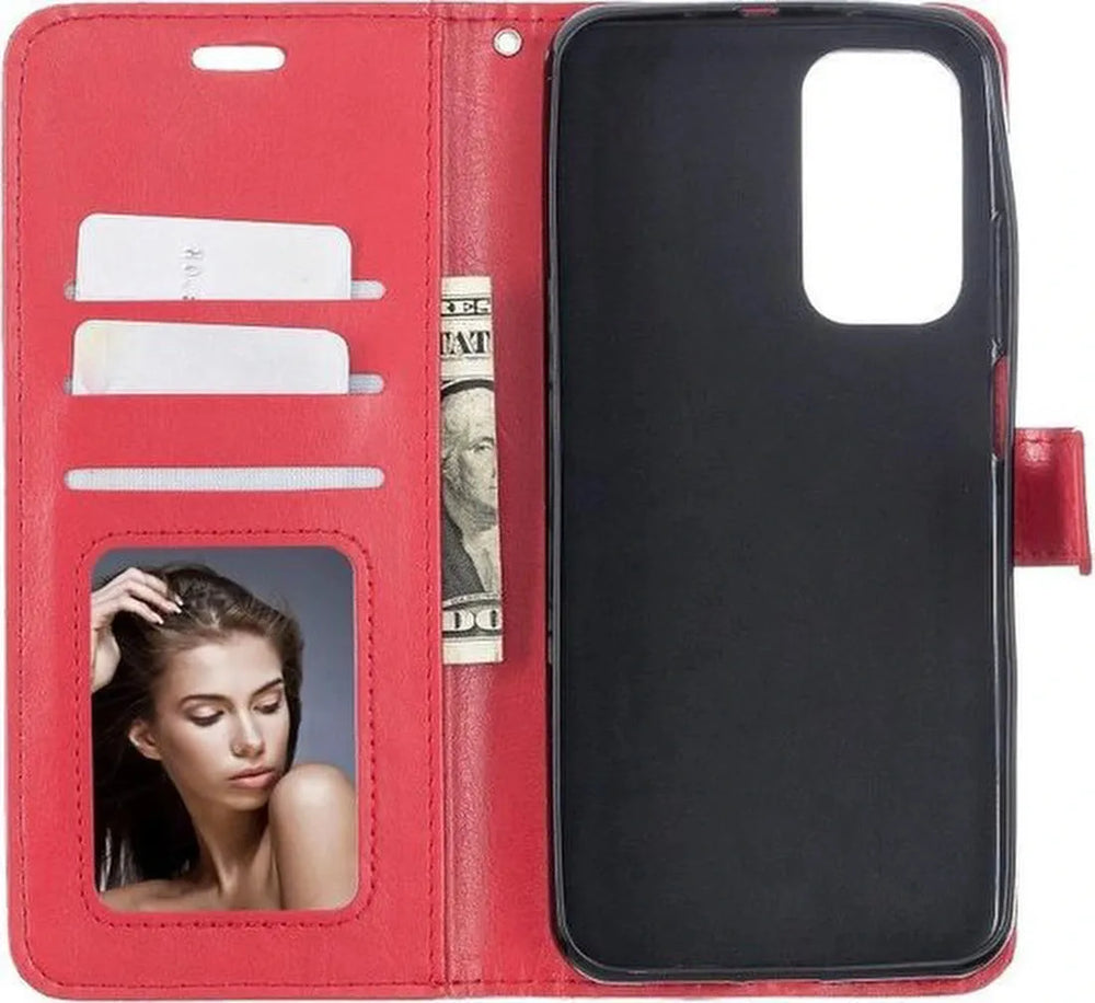 Xiaomi Mi 10T / 10T Pro Hoesjes – Portemonnee Book Case – Pasjeshouder – Magneetsluiting – Rood-Ilumina Benelux