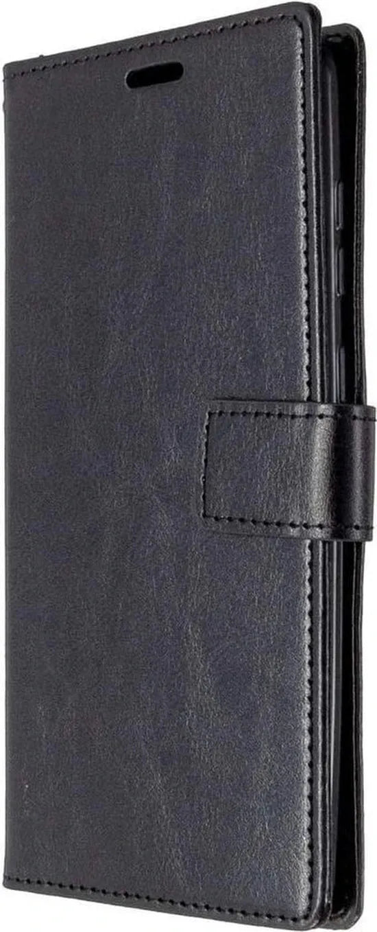 Samsung Galaxy A12 Hoesjes – Portemonnee Book Case – Pasjeshouder – Magneetsluiting – Zwart-Ilumina Benelux