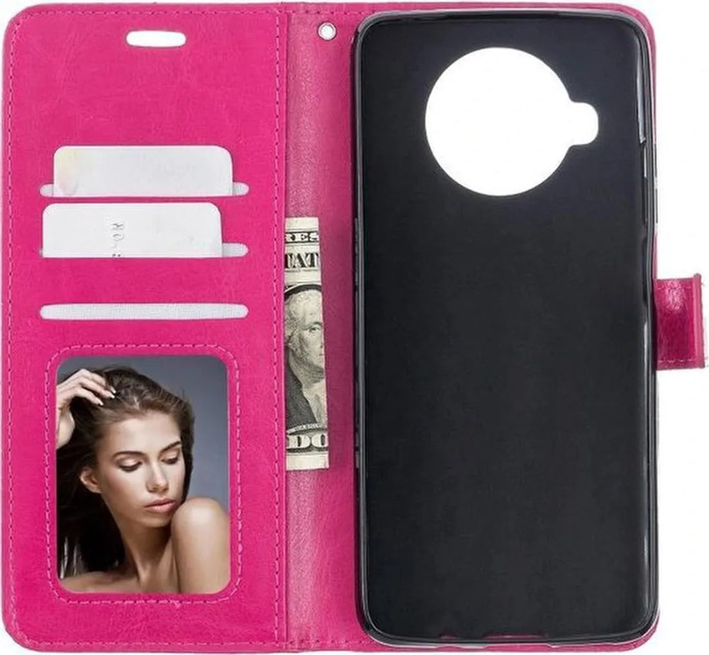 Xiaomi Mi 10T Lite Hoesjes – Portemonnee Book Case – Pasjeshouder – Magneetsluiting – Roze-Ilumina Benelux