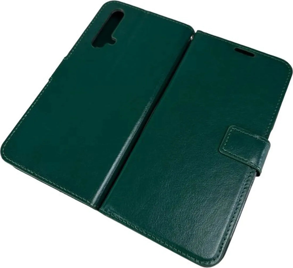 Realme X50 5G Hoesjes – Portemonnee Book Case – Pasjeshouder – Magneetsluiting – Groen-Ilumina Benelux