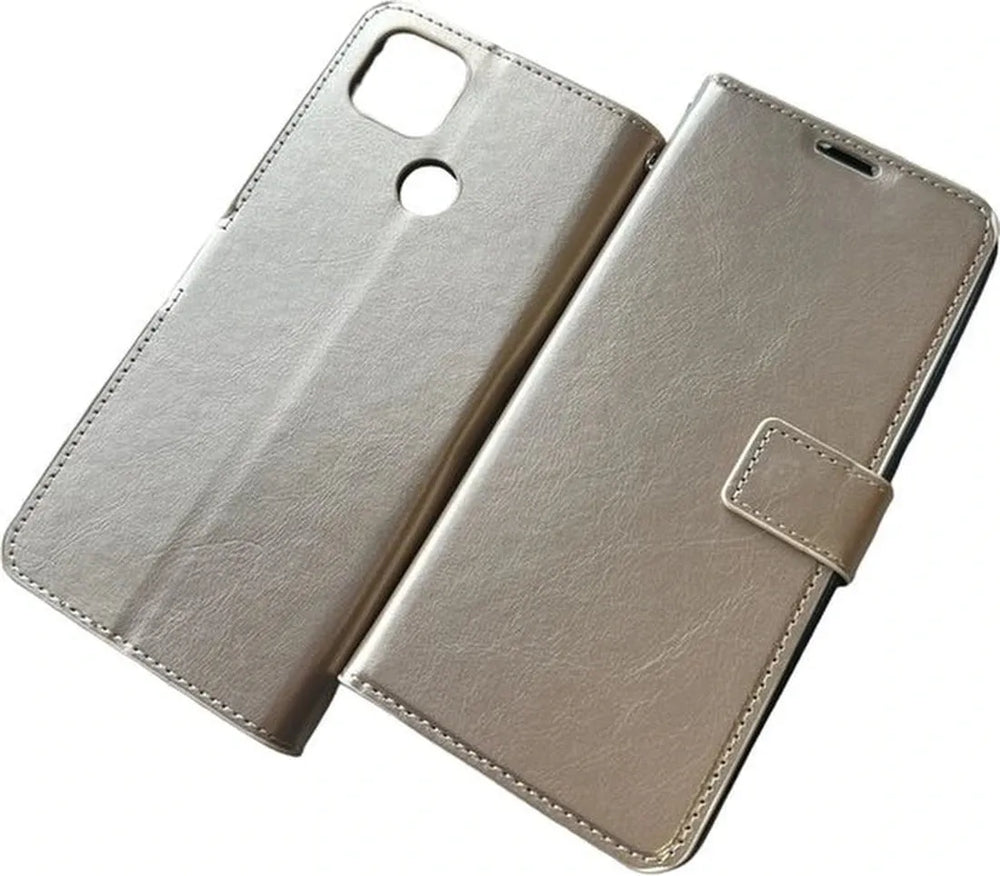 Motorola Moto G9 Power Hoesjes – Portemonnee Book Case – Pasjeshouder – Magneetsluiting – Goud-Ilumina Benelux