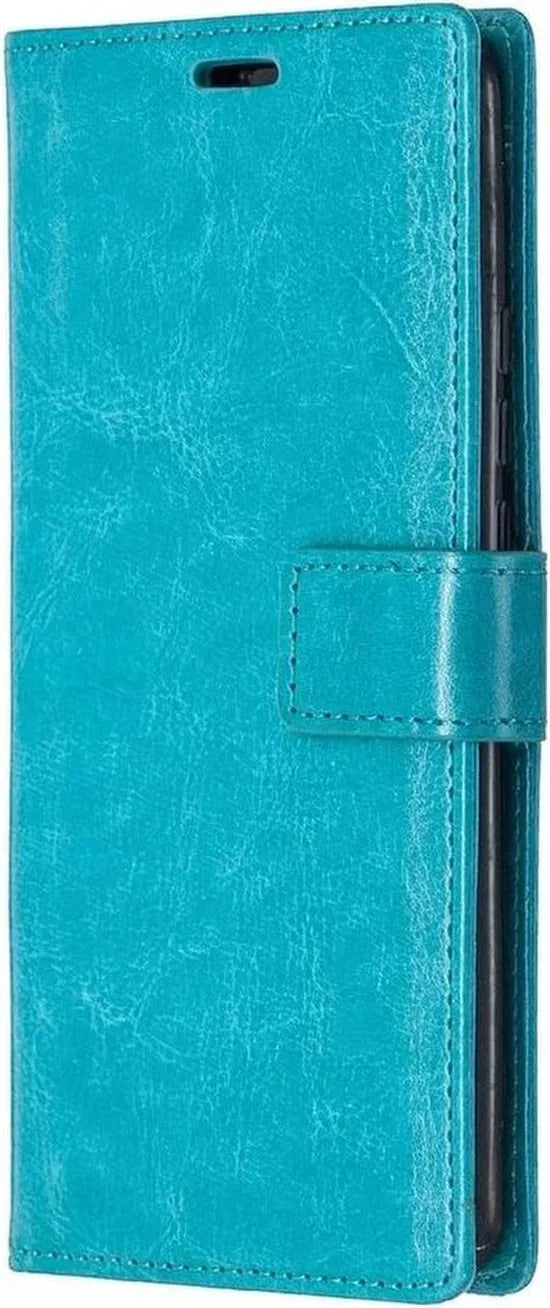 Xiaomi Redmi 9 Hoesjes – Portemonnee Book Case – Pasjeshouder – 2x Screenprotector Gehard Glas – Turquoise-Ilumina Benelux